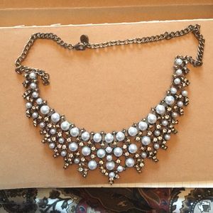 Anne Loft Pearl Diamond statement necklace